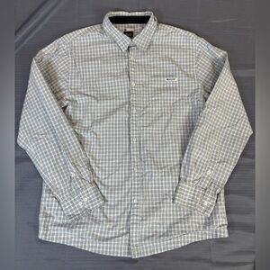 DC Shoes Plaid Long Sleeve Button Up Shirt Men’s XL Grey White